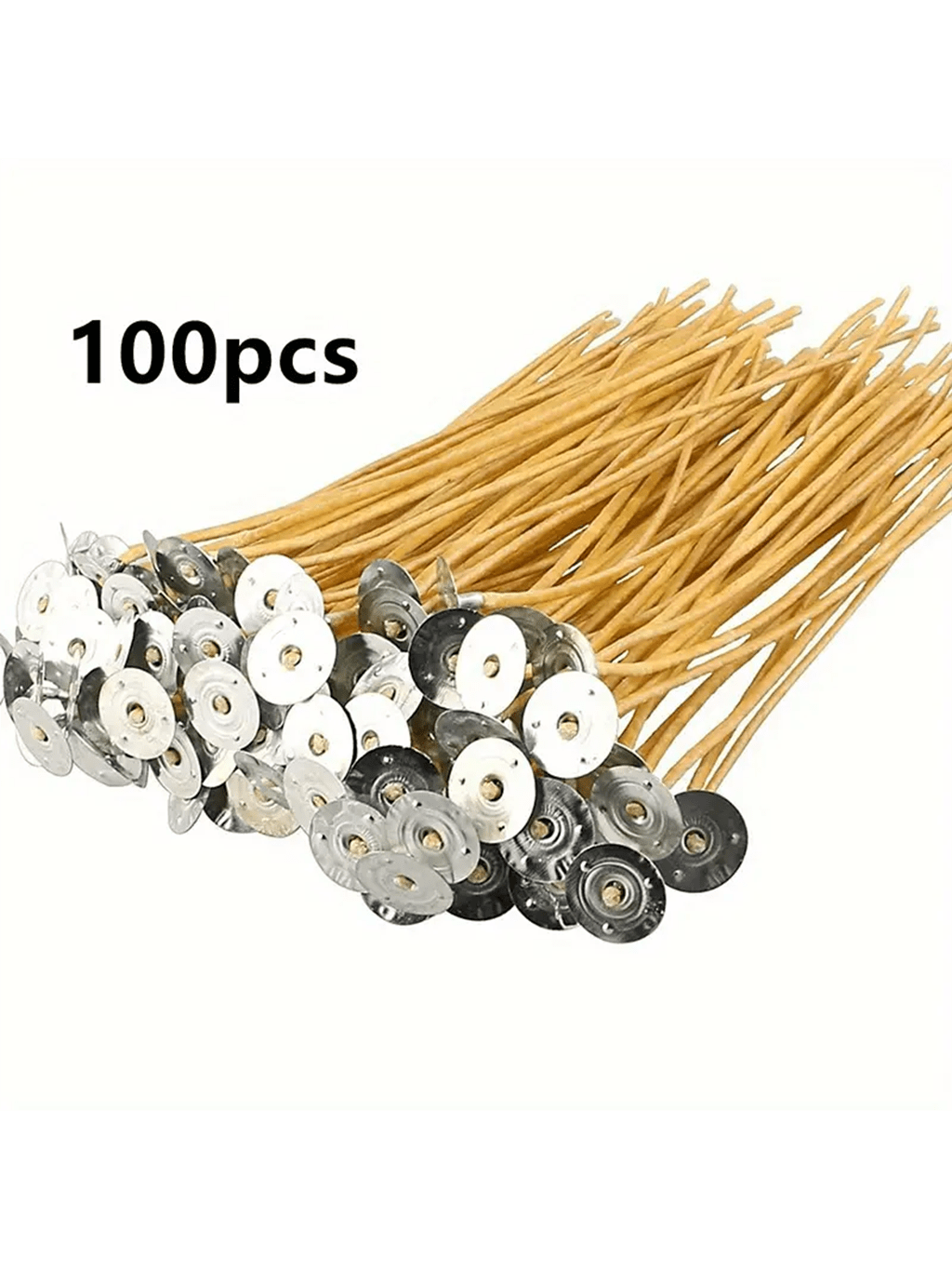 Cotton Wick 6 Inch - ไส้เทียนขี้ผึ้งและป่านเคลือบแว็กซ์ขนาด 6 นิ้ว จำนวน 100 ชิ้น,