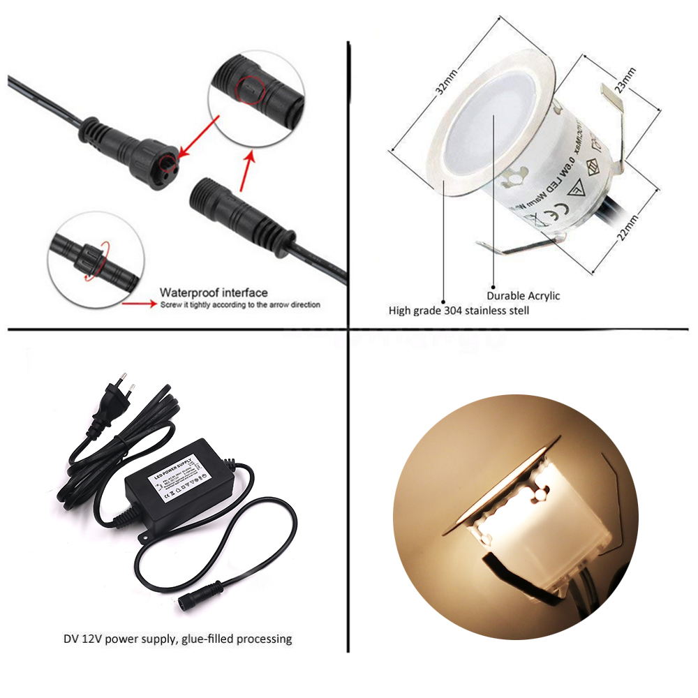 DC12V LED Deck Light IP67 กันน - Candle Making Supplies Uk บทวิจารณ์และราคา