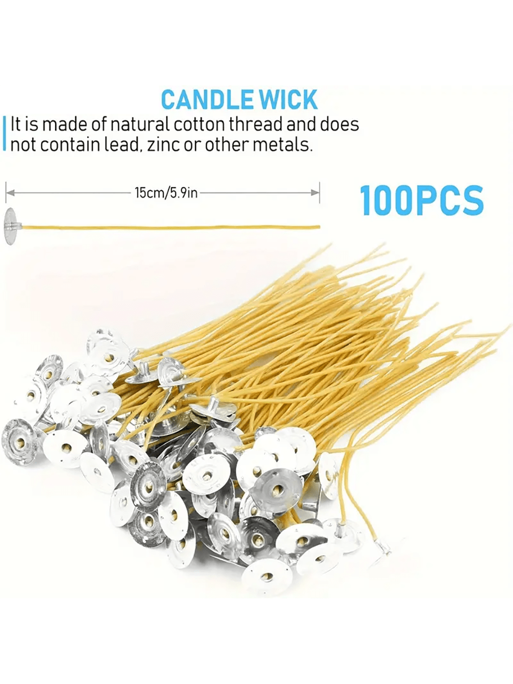 ไส้เทียนขี้ผึ้งและป่านเคลือบแว - Cotton Wick 6 Inch บทวิจารณ์และราคา